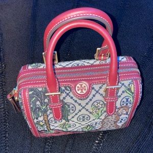Tory burch mini T monogram barrel bag